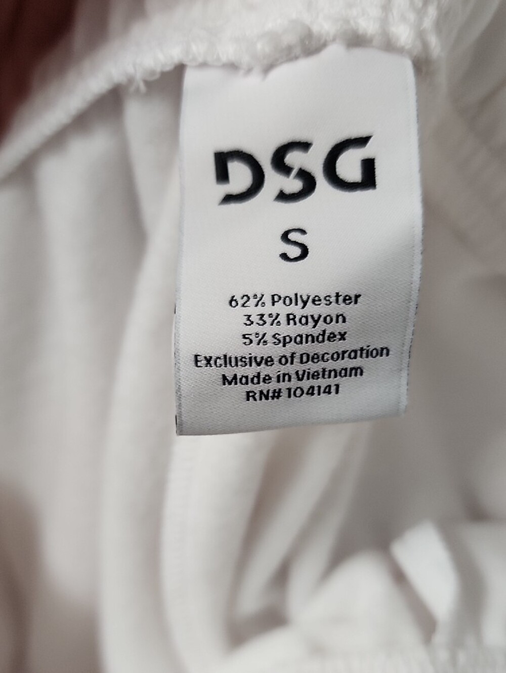 DSG Women's Fleece So Soft Mid-Rise Short In Pure White Size Small New With Tag - Picture 7 of 7